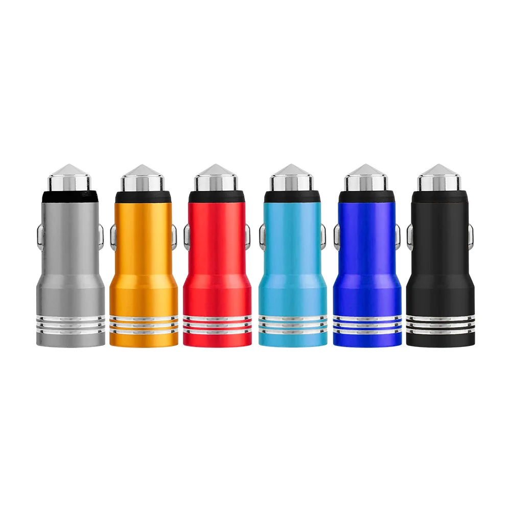 Plug-in punta metálica con 2 puertos usb-1a y 2.4a cargador de celula…
