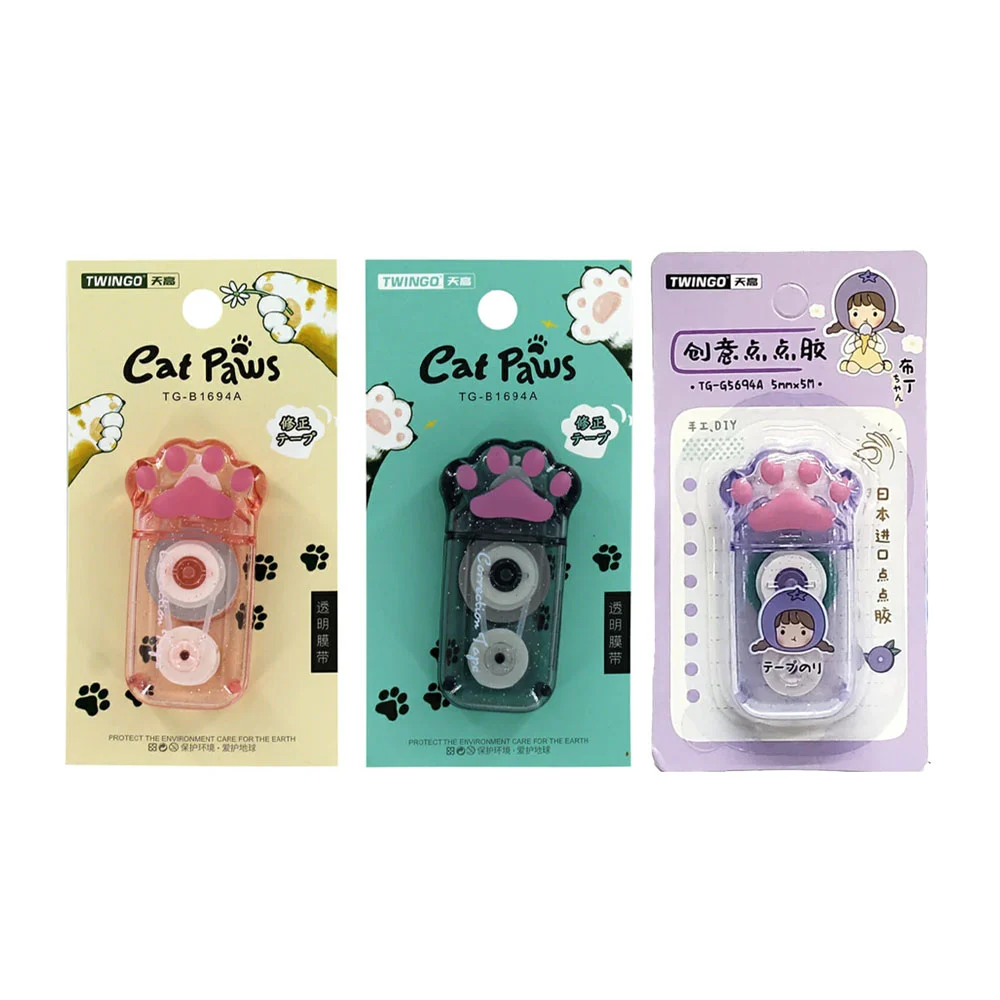 Dispensador en forma de huella de gato para corrector en cinta 5mmx6m…