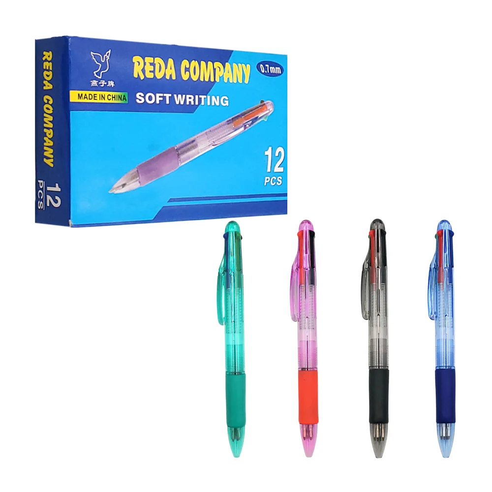 Caja con 12 plumas / bolígrafos retractiles con colores intercambiabl…