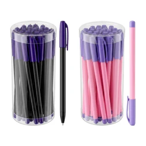 Estuche con 30 plumas / bolígrafos con tinta de color negro, variedad…