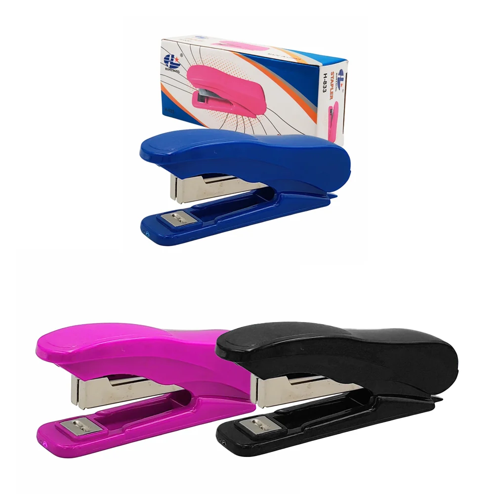 Engrapadora pequeña lisa de 9cm, variedad de colores / h833 / stapler