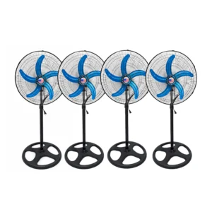 Caja con 4 ventiladores de aspas metálicas 3 en 1 de 18 pulgadas