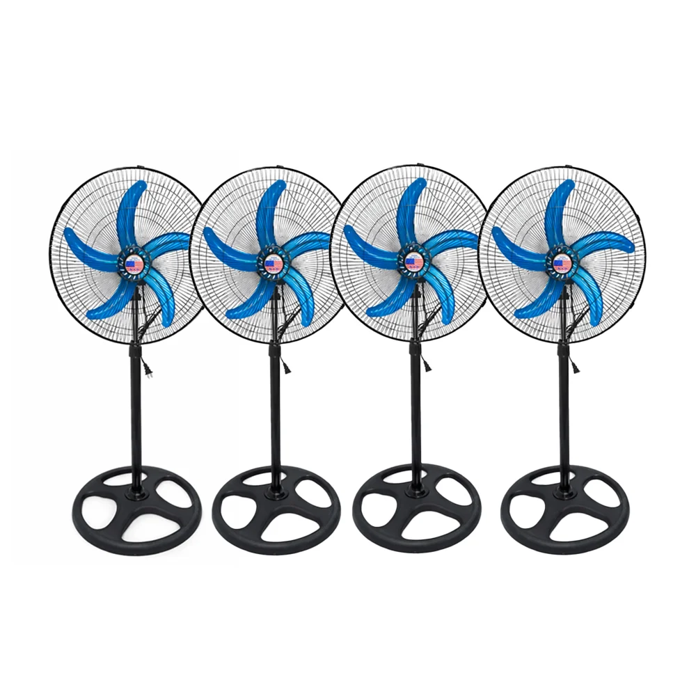 Caja con 4 ventiladores de aspas metálicas 3 en 1 de 18 pulgadas
