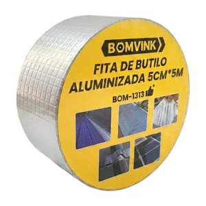 Cinta adhesiva selladora de butilo con recubrimiento de aluminio, 5cm…