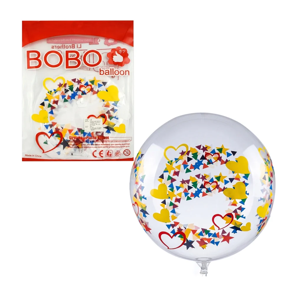 Paquete de 50 globos redondos transparentes con diseño de triángulos,…