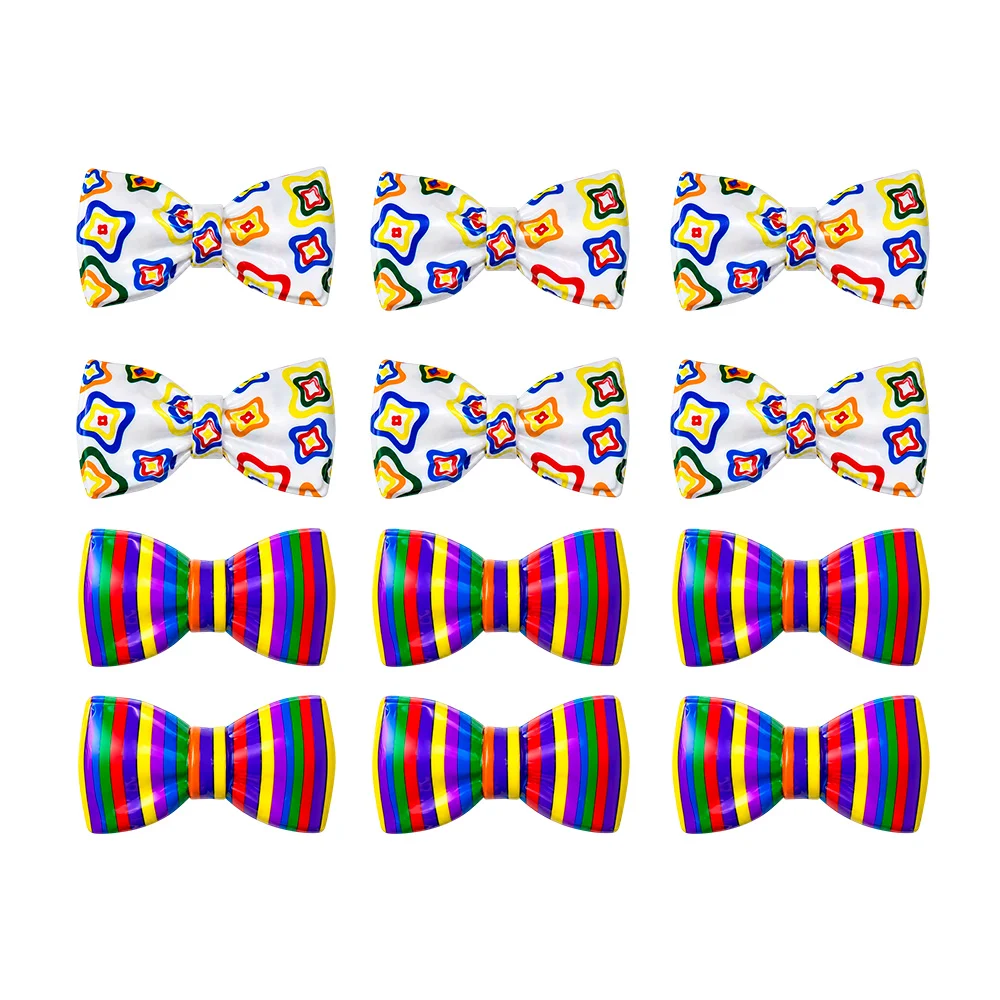 Paquete con 12 moños para fiesta con elástico y estampado en forma de…