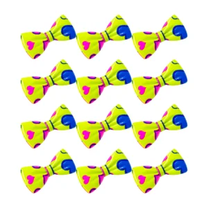 Paquete con 12 moños pequeños neón para fiesta, variedad de diseños /…