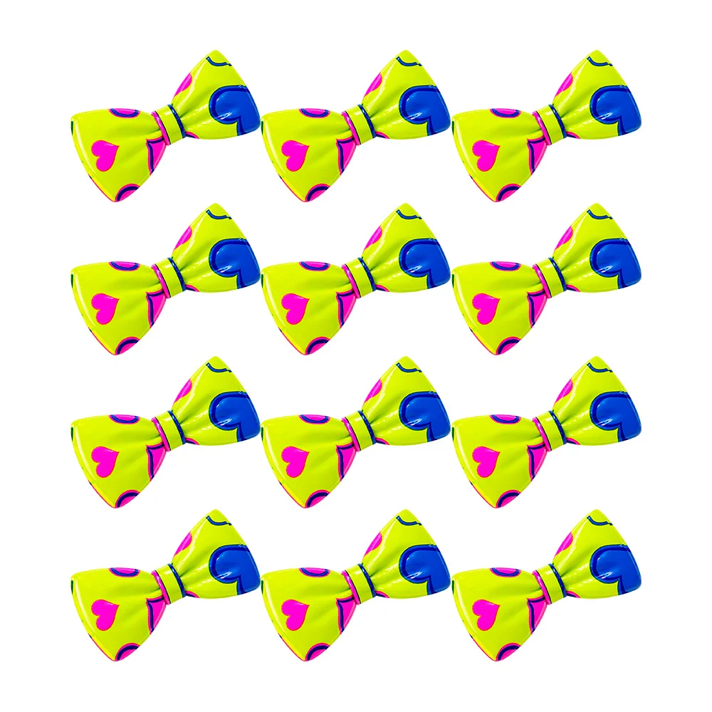 Paquete con 12 moños pequeños neón para fiesta, variedad de diseños /…
