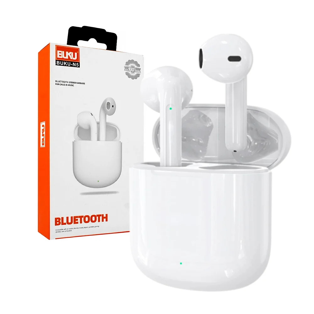 Audífonos manos libres bluetooth con sonido estéreo y estuche de carg…