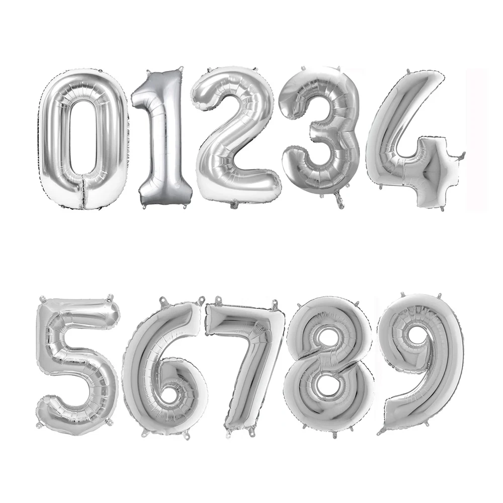 1pza Globo metálico en forma de numeros, 42 pulgadas / c-40