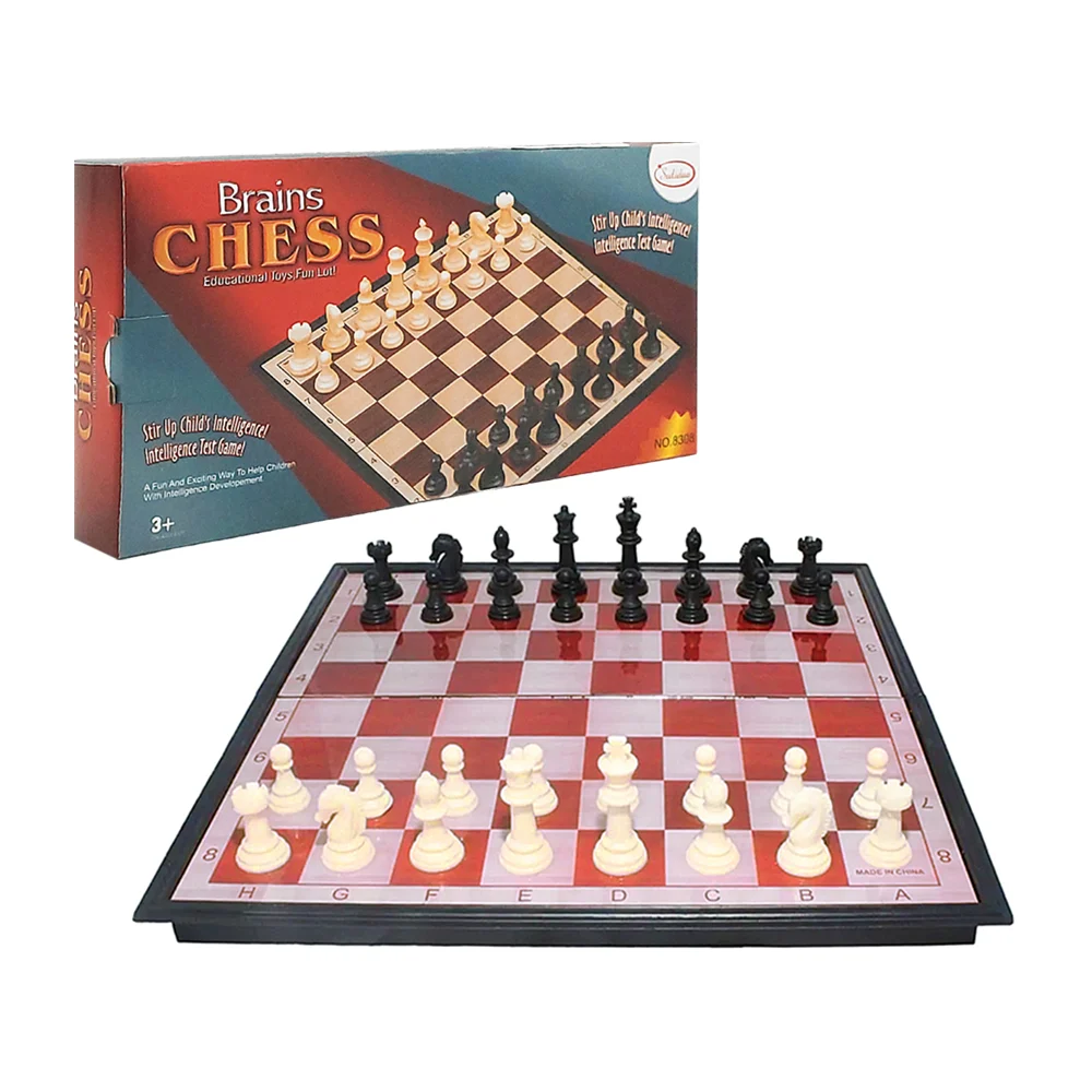 Juego de mesa, ajedrez 28x28cm brains chess con piezas magnéticas