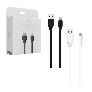 Cable 1hora tipo v8 de 2 metros para carga 2.1a / cab245