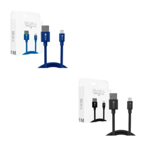 Cable 1hora con entrada lightning iphone de 1 metro para carga 2.4a /…