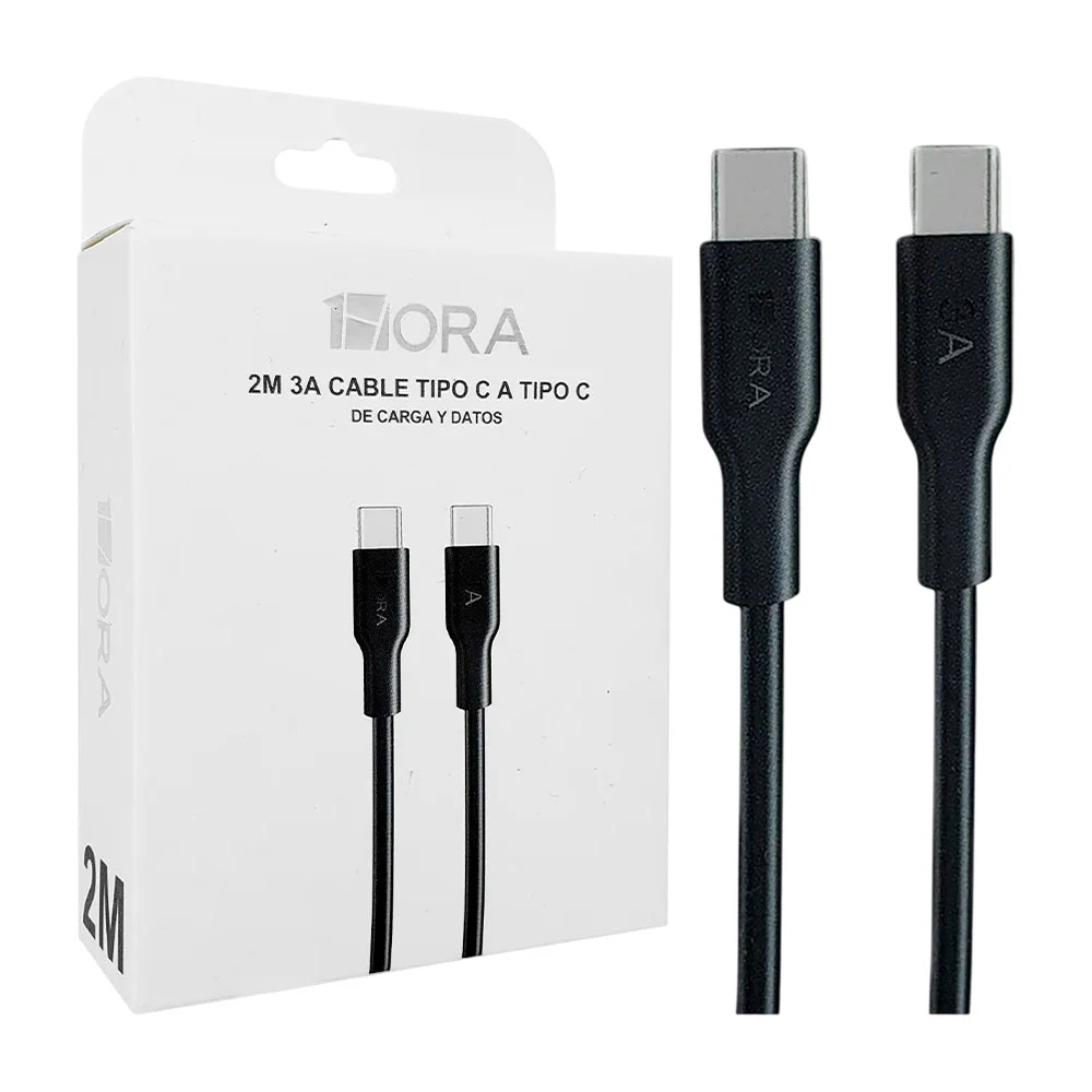 Cable 1hora con entrada tipo c a tipo c de 2 metros para carga de 3a …