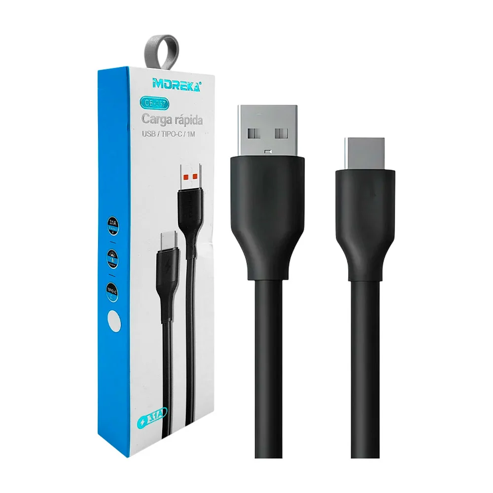 Cable de carga rápida moreka con entrada usb-tipo c, 1 metro, varieda…