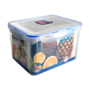 Tupper rectangular transparente con cierre hermético y estilador, cap…