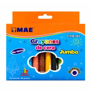 Caja con 24 crayones crayolas jumbo de colores / cym-24j