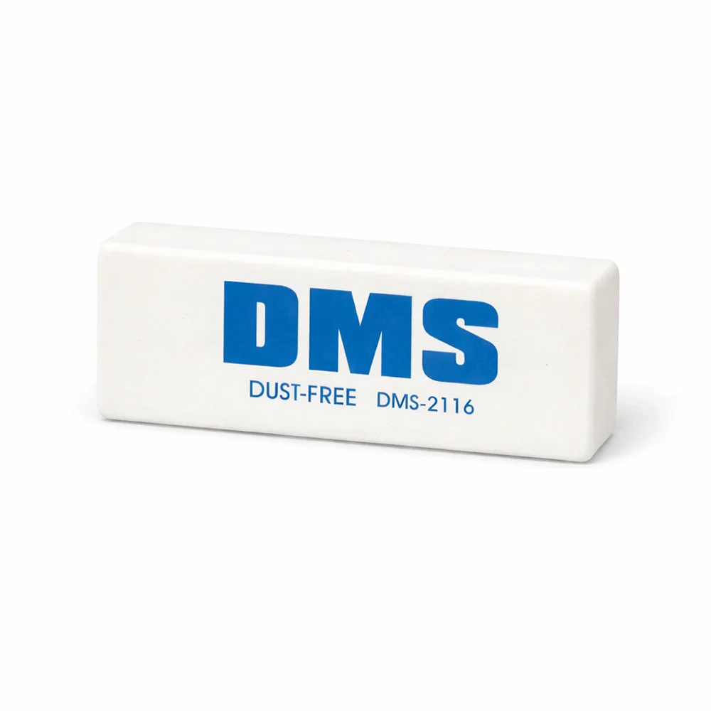 1pza Borrador rectangular blanco de goma suave dms / dust-free / daim…