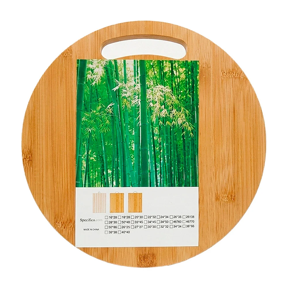 Tabla de madera redonda para cortar de 25cm y 1.7cm de grosor