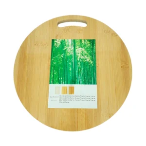 Tabla de madera para cortar redonda de 30cm con 1.7cm de grosor