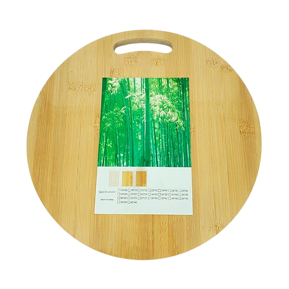 Tabla de madera para cortar redonda de 30cm con 1.7cm de grosor