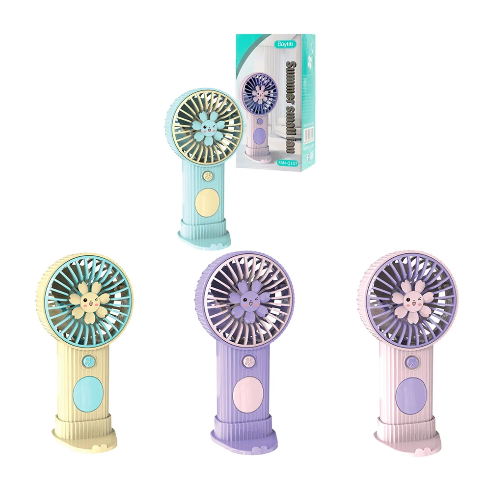 Mini ventilador de mano recargable buytiti con figura decorativa de f…