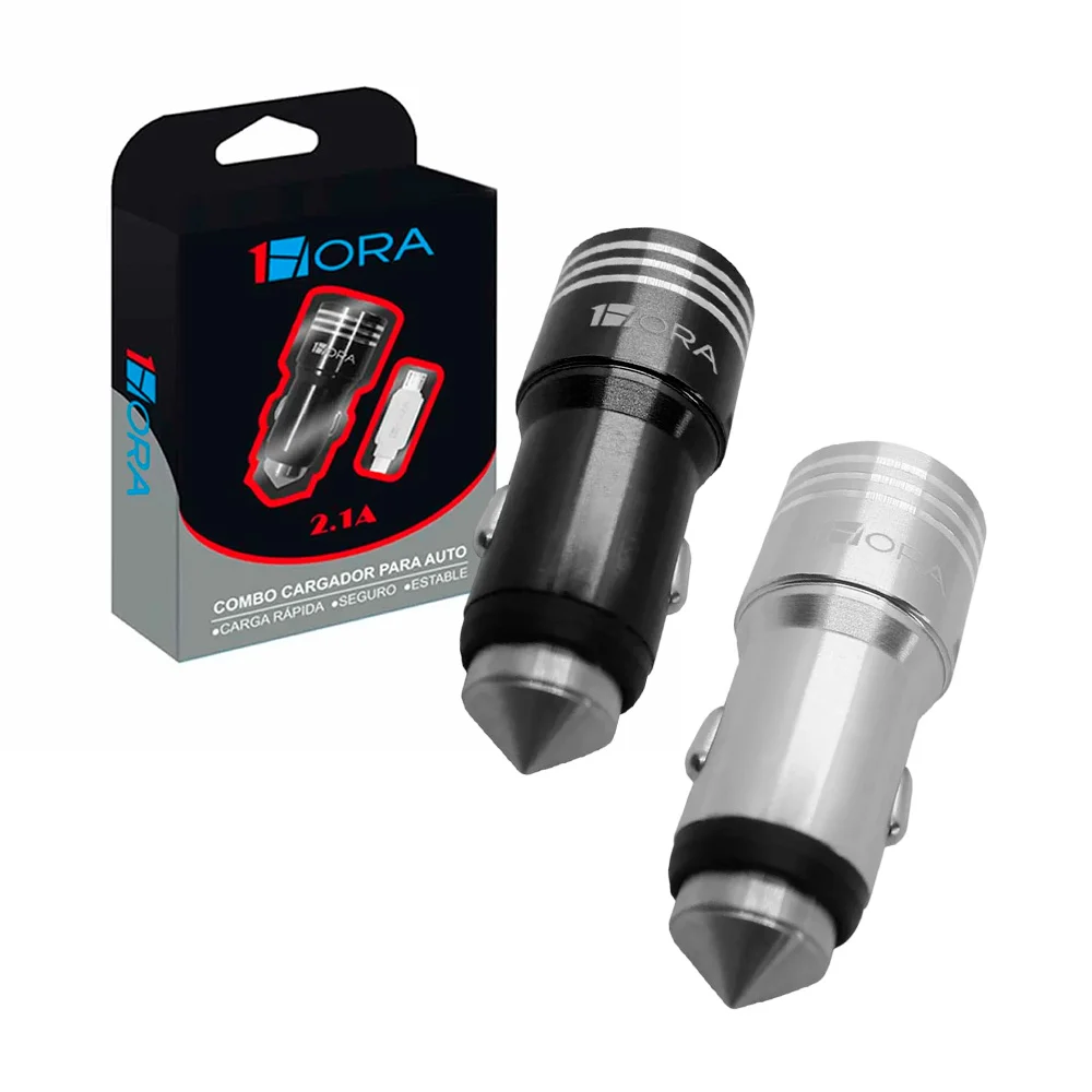 Combo cargador 1hora con plug 2 puertos usb y cable v8 para carga de …