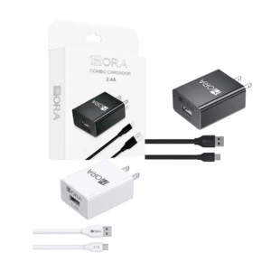 Combo cargador 1hora con entrada v8 para carga 2.4a / gar124