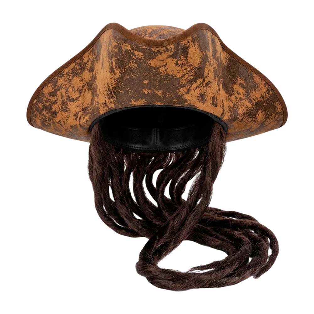 Sombrero pirata con cabello sintético para disfraz de pirata - jack s…