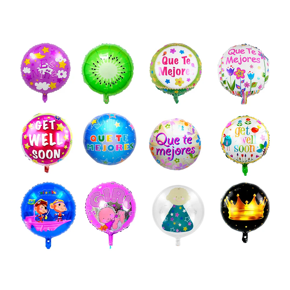Globo grande redondo con decoración estampado, variedad de diseños / …