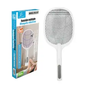 Raqueta Mata Mosquitos Lámpara Led Recargable Eléctrica