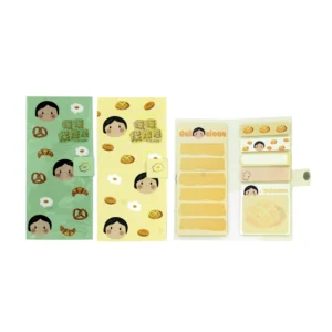 Estuche con 120 notas adhesivas post it, variedad de diseños y colore…