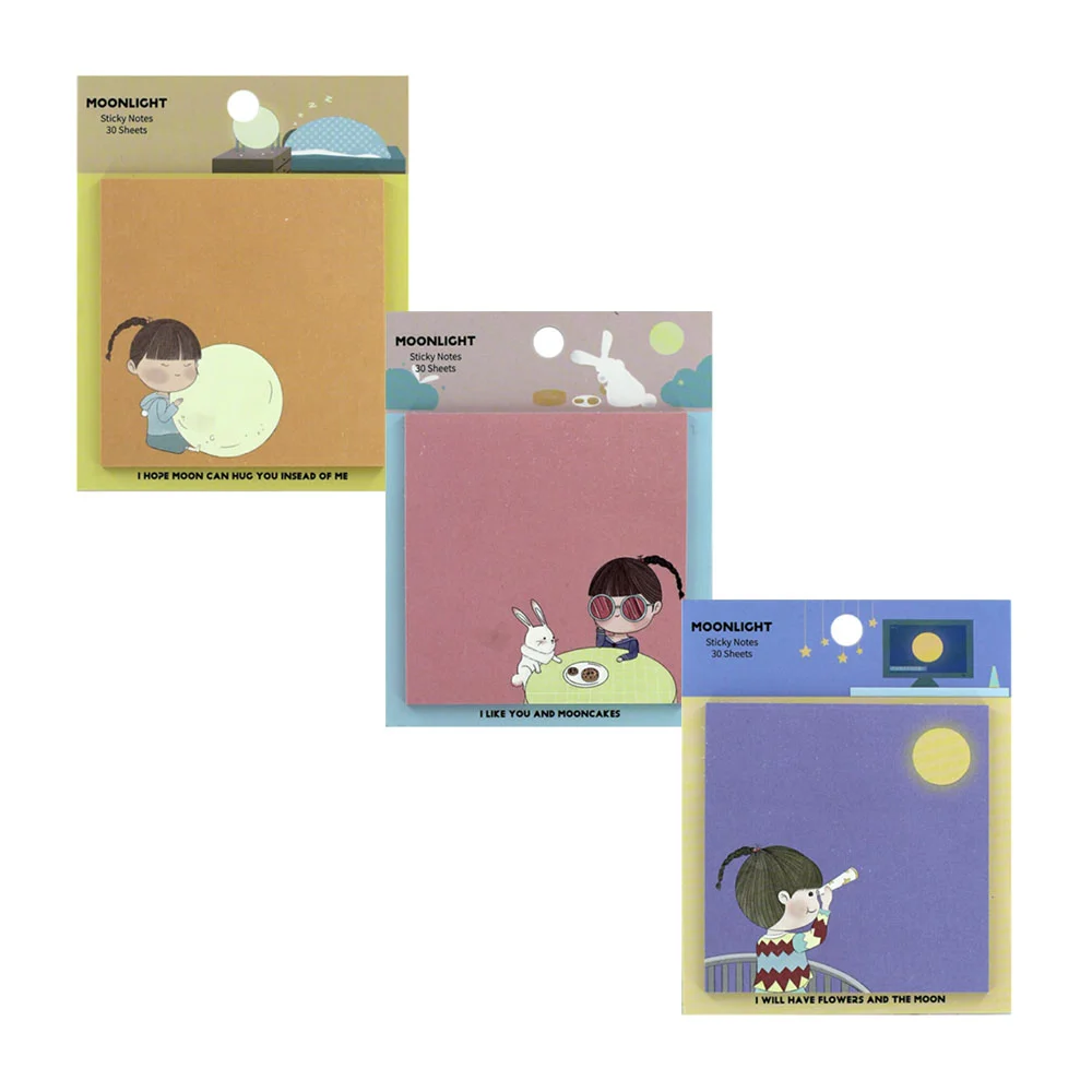 Paquete de 30 notas adhesivas post it cuadrados con diseño de muñeca,…