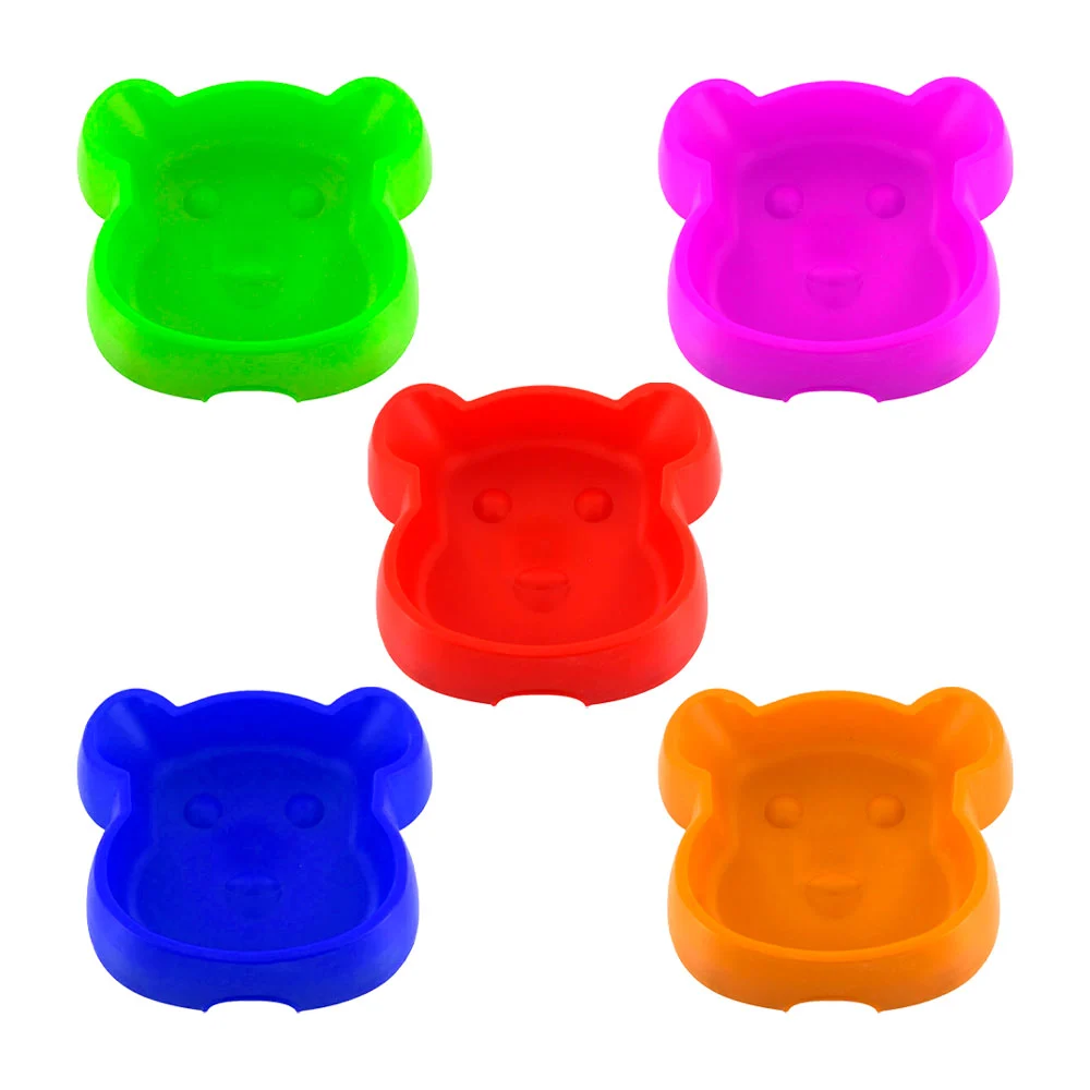 Plato de plástico pequeño en forma de oso / jr1011