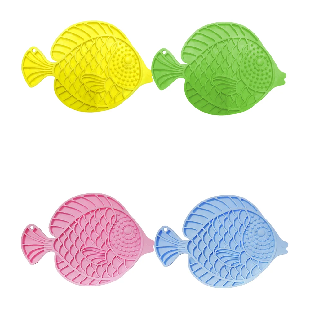 Plato sensorial con ventosas para mascotas en forma de pez, variedad …