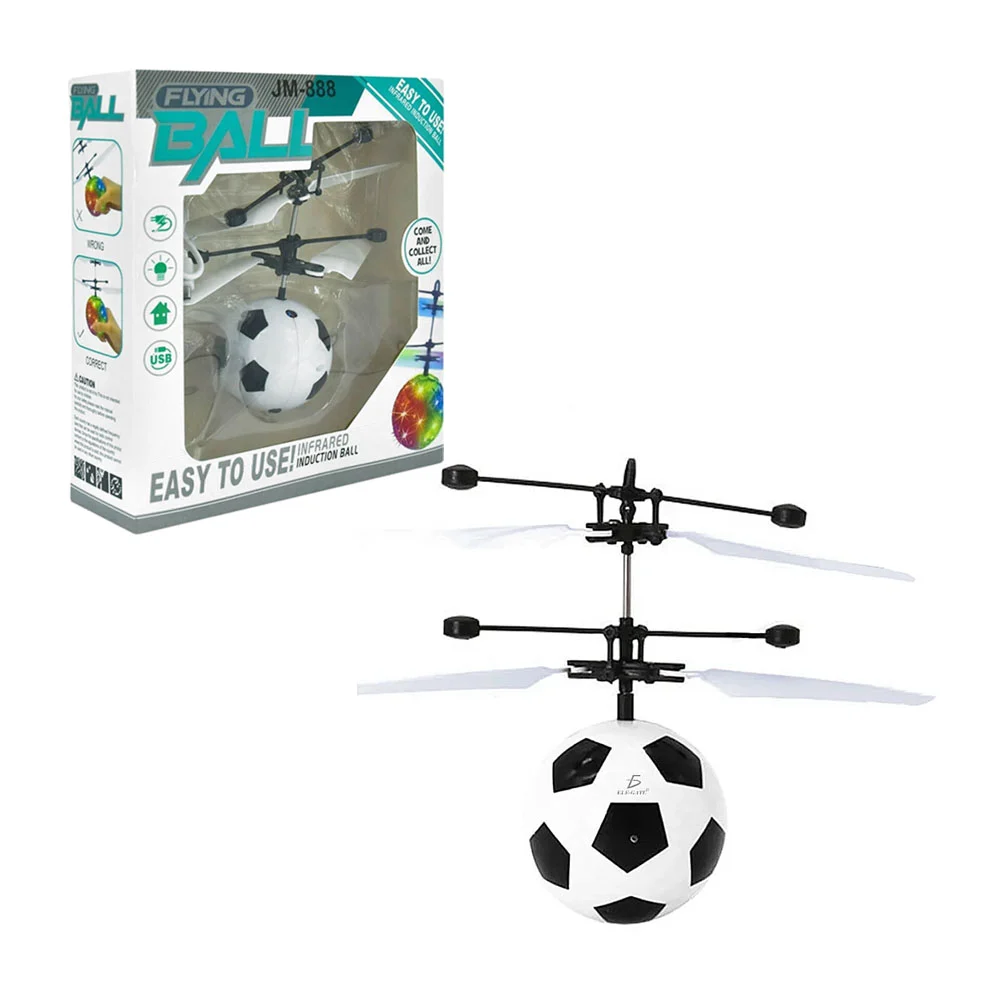 Dron helicóptero en forma de pelota esfera voladora, variedad de mode…
