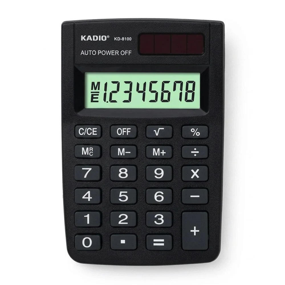 Calculadora electrónica kadio chico con pantalla de 8 dígitos / kd-81…
