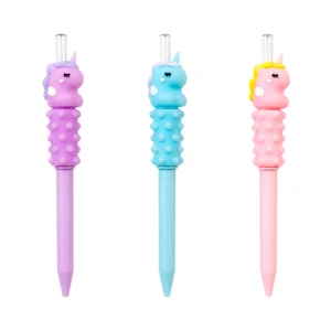 1pza pluma retráctil de tinta negra con figura en forma de unicornio …
