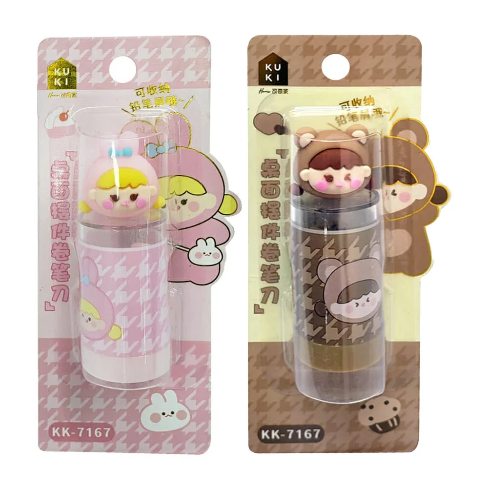Sacapuntas con estampado y decoración de muñeca, variedad de diseños …