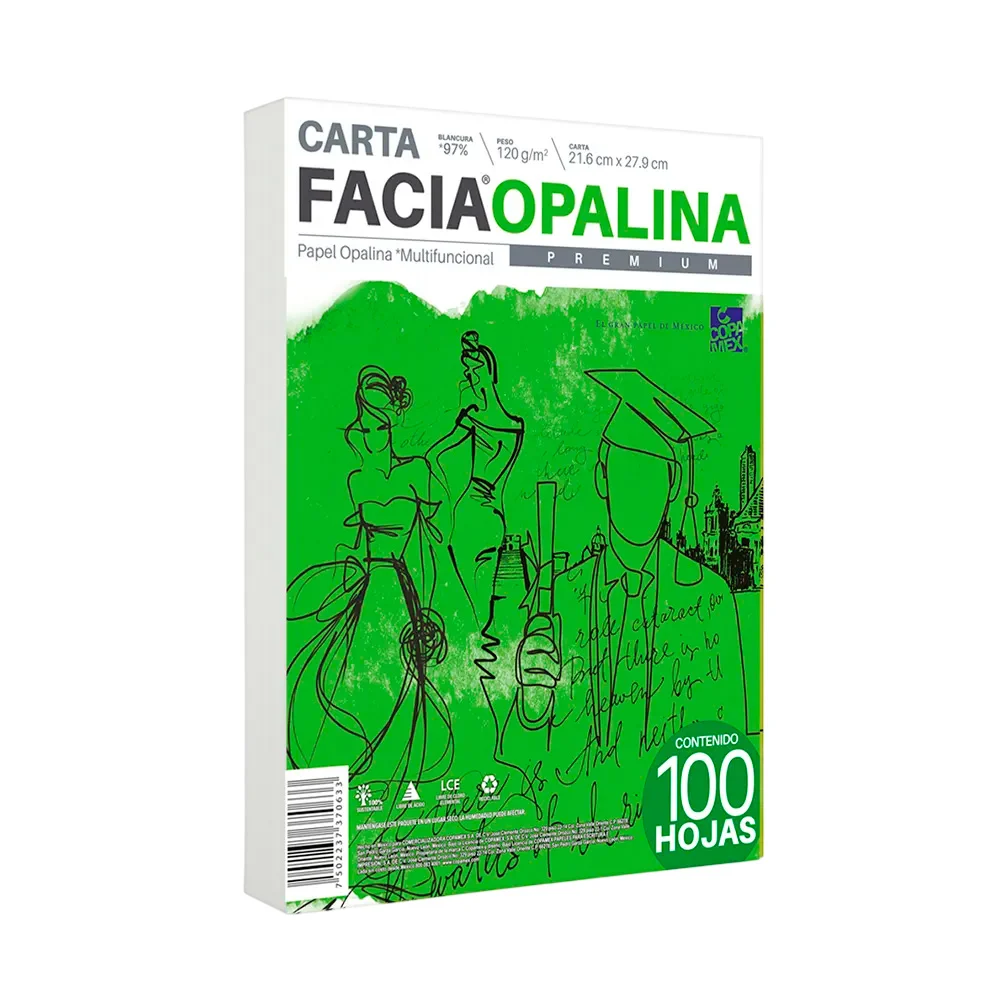 Paquete con 100 hojas blancas de papel opalina multifuncional tamaño …
