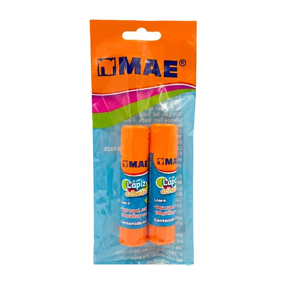 Paquete con 2 piezas de pegamentos adhesivos mae en barra retráctiles…