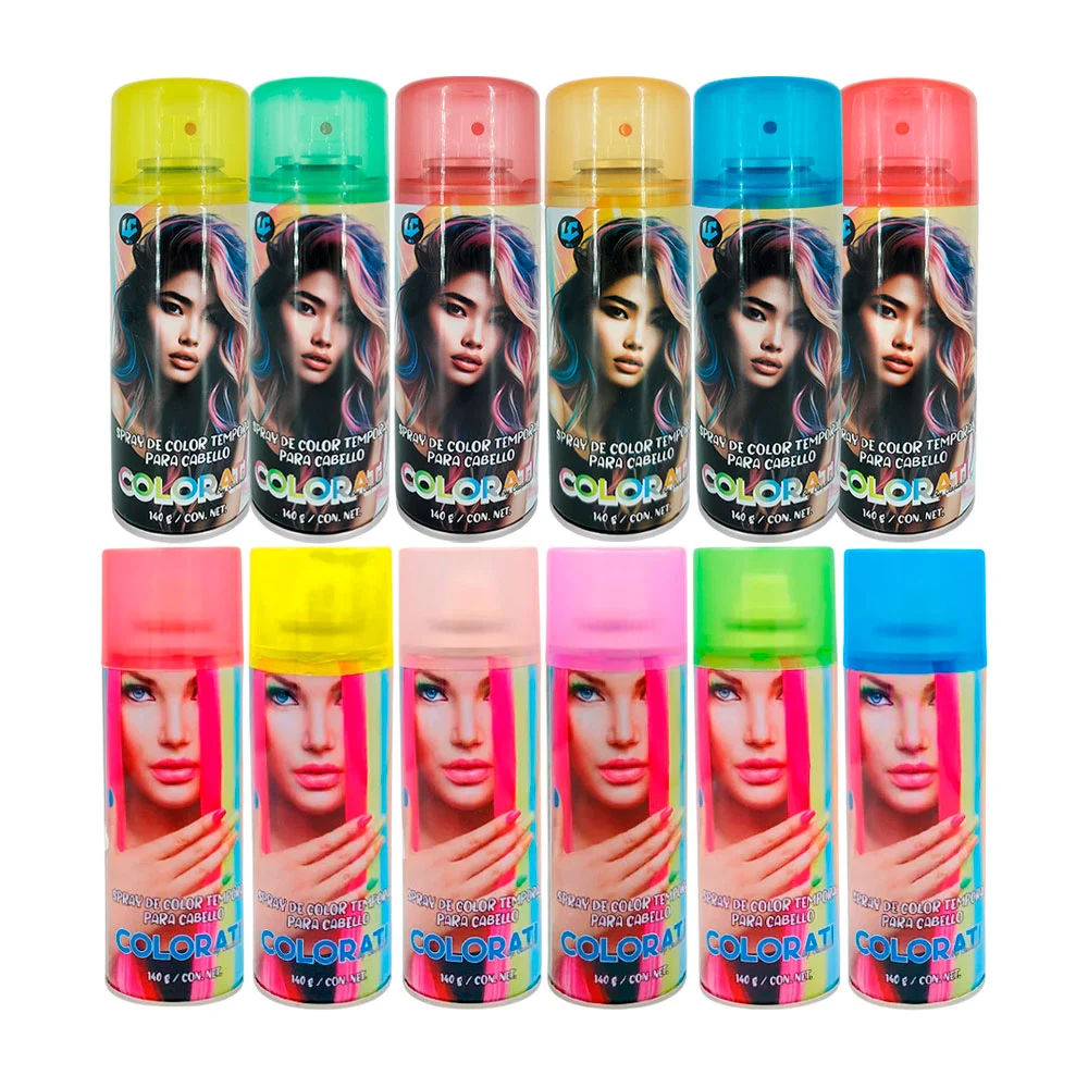 Lata en aerosol de pintura para el cabello temporal, 140g, variedad d…