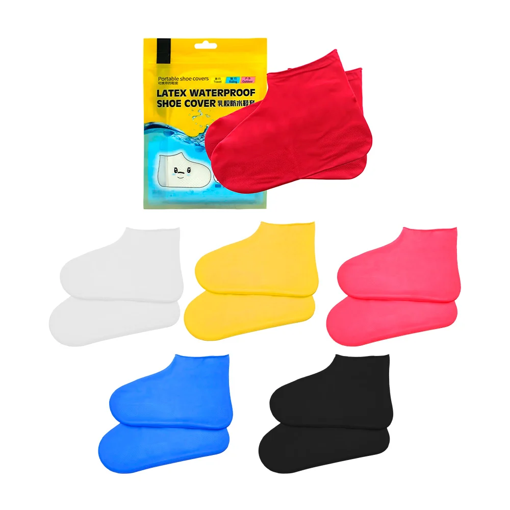 Par de botas protectoras impermeables latex waterproof shoe cover par…