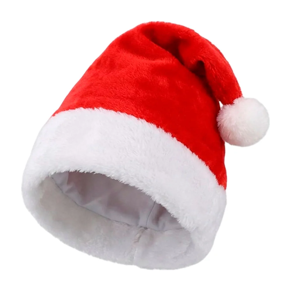 1pza Gorro navideño afelpado con luces led y punta de pompón, 36cm / …