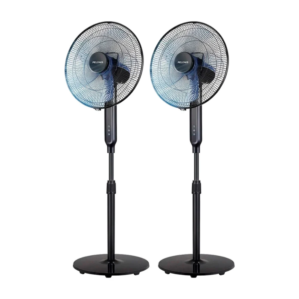 Par de ventiladores tipo pedestal de 16 pulgadas y 5 aspas, 2 en 1