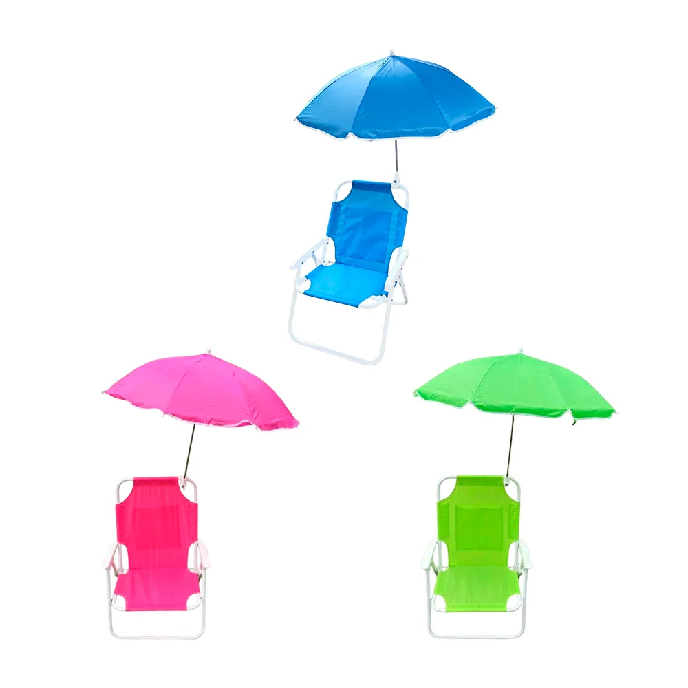 Silla reposera plegable infantil con sombrilla para playa, variedad d…