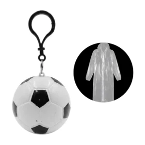 Cápsula llavero de plástico, diseño de balón con impermeable desechab…
