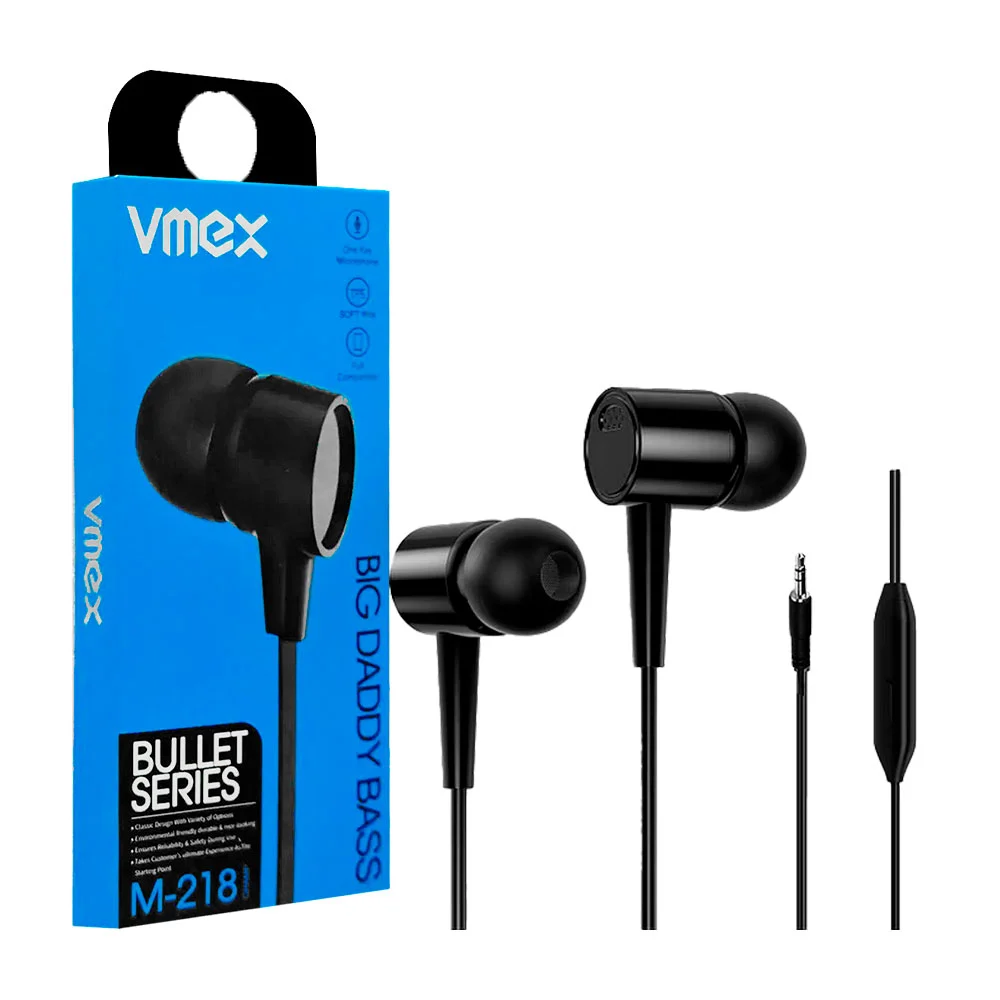 1pza audífonos manos libres alámbricos vmex con sonido bass, variedad…