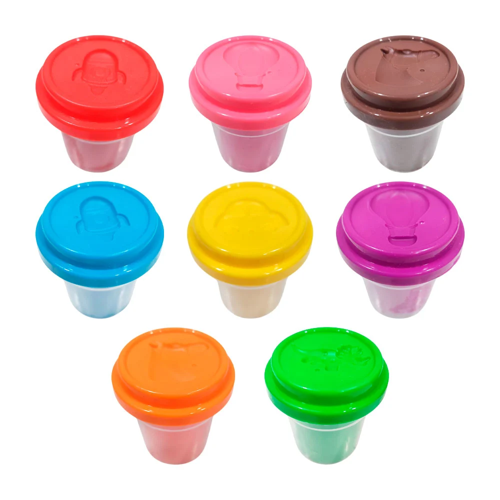 Mini bote de masita para moldear figuras + diseño en tapa, variedad d…