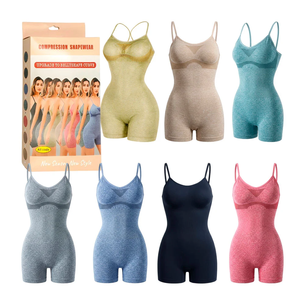 Faja de compresión con tirantes y short de cuerpo completo, variedad …